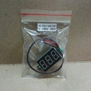 7241 dc volt meter voltmeter 0-100v 100v 100volt digital merah 2 kabel