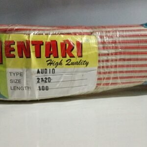 9703 kabel cable audio listrik 2x20 100meter 100m 100 meter mentari putih merah