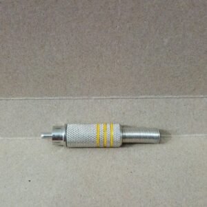 9721 jack jek jeck kepala colokan rca av audio video silver garis strip kuning yellow yelow