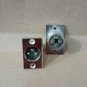 9724 socket solet xlr mic microphone mikrofon besi silver cowok cowo male buat di box