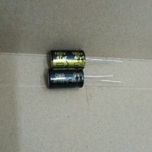 7066 kapasitor elco 47uf 47 uf 160v 160volt 160 volt omr kecil