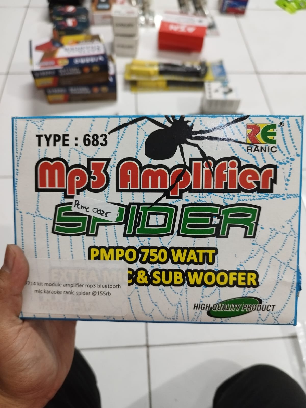 pcmc0025 kit modul module kit amplifier aktif active plusb mp3 multimedia plus subwoofer subwofer plus pre amp mic microphone input