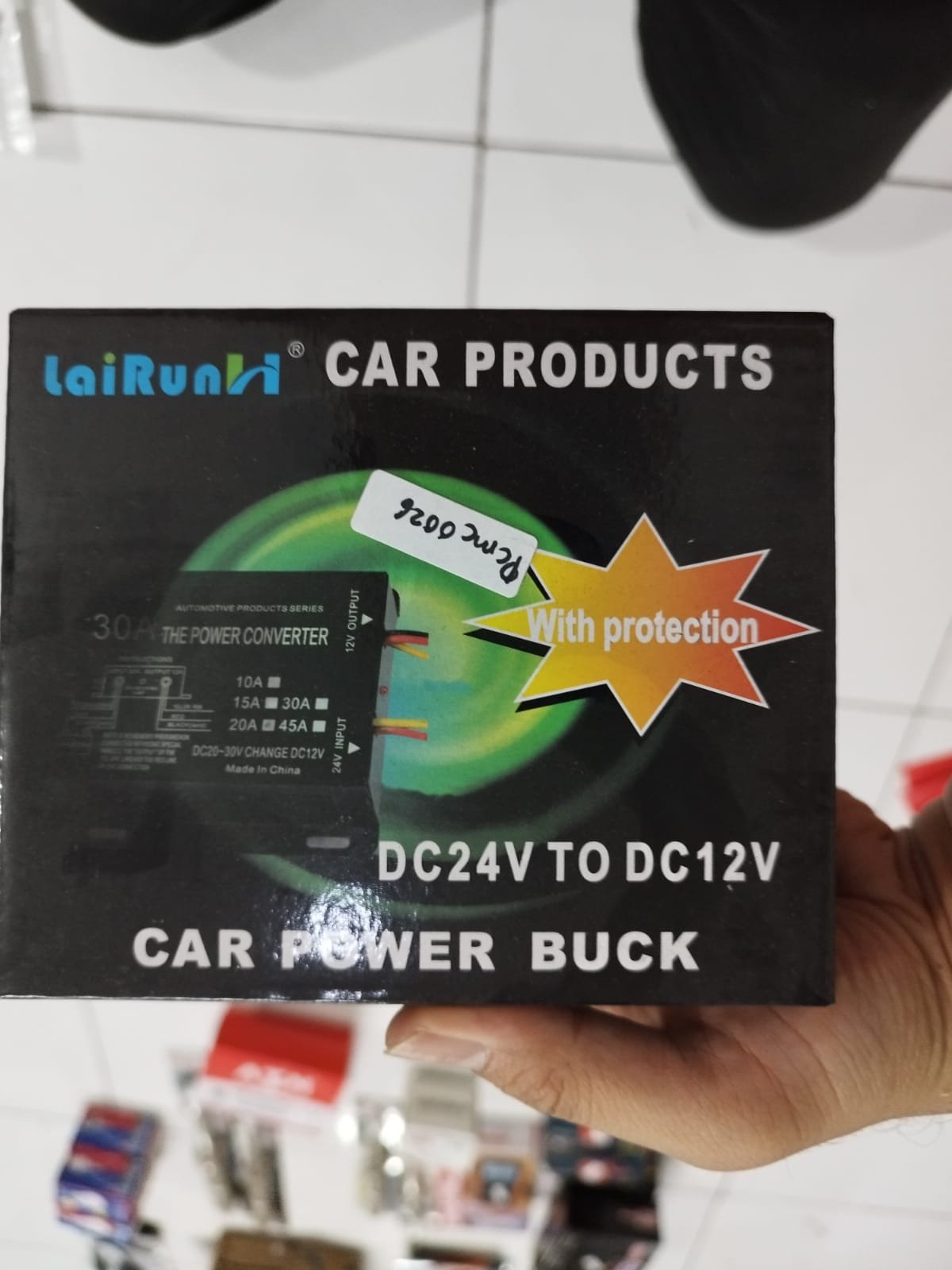 pcmc0026 cat power buck negatif negative booster penurun tegangan mobil bus truck truk dari dc24v dc 24volt 24 volt 24 to dc12v dc 12volt 30a 30amp 30amps 30ampere 30 ampere amps amp lairunh