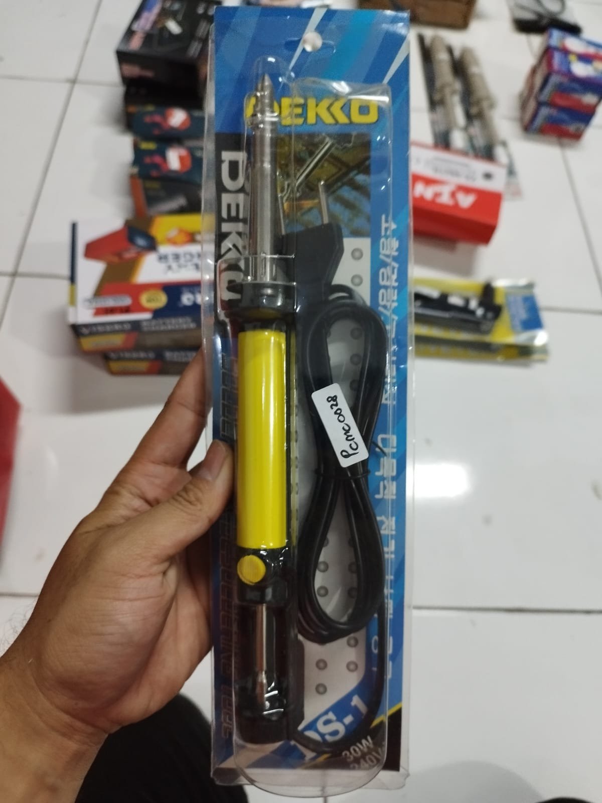 pcmc0028 sedotan penyedot tiamah plus solder sucker ada ujungnya panas pake listrik desoldering with heater 30w 30watt 30 watt dekko deko korea ds1 ds-1