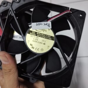 pcmc0064 exaust fan kipas pendingin angin 12cm 12 cm 12x12 tebal 2.5cm 12x12x2.5 merk adda jepang kencang high speed 3 kabel 0.37a 0,37a 12v 12volt 12 volt dc 12vdc dc12v ad 1212hb-a73gl