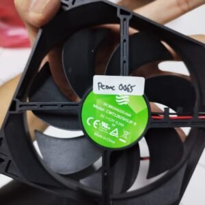 pcmc0065 exhaust fan kipas pendingin angin 12cm12 cm 12x12 tebal 2.5cm 12x12x2.5 merk aero china kencang high speed 2 kabel 0.24a 0,24a 12v 12volt 12 volt dc 12vdc dc12v cwt12025h12f-9