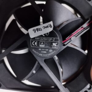 pcmc0066 exhaust fan kipas pendingin angin 12cm 12 cm 12x12 tebel 2.5cm 12x12x2.5 merk ong hua korea kencang high speed 2 kabel 0.58a 12v 12volt 12 volt dc 12vdc dc12v ha1225h12f-z