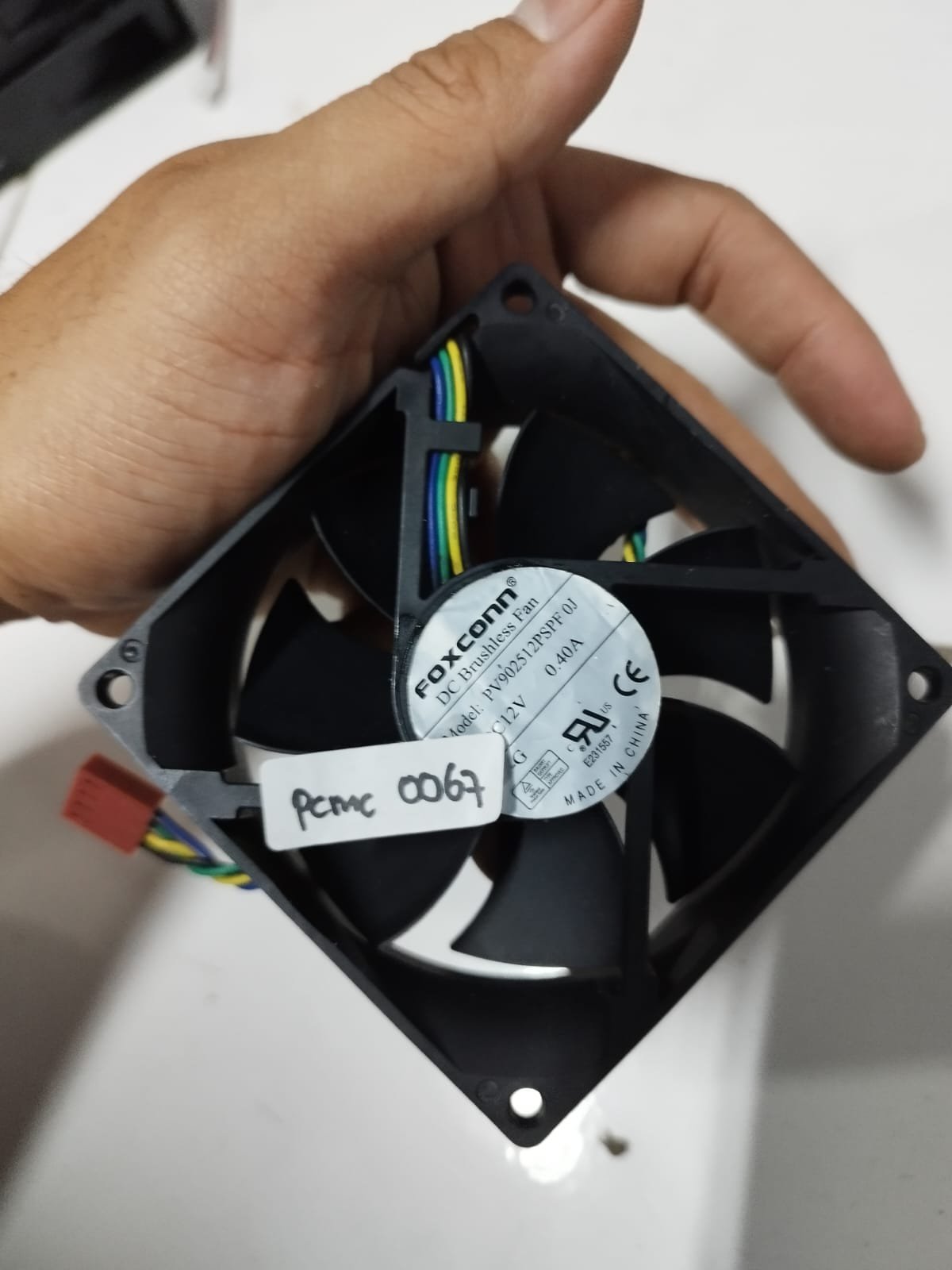pcmc0069 exhaust fan kipas pendingin angin 9cm 9 cm 9x9 tebel 2.5cm 9x9x2.5 merk foxconn foxcon 4 kabel 0.40a 0,40a 12v 12volt 12 volt dc 12vdc dc12v pv902512pspf1
